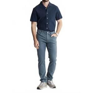 NEW JACHS NEW YORK straight leg summer commuter 5-pocket pants in slate